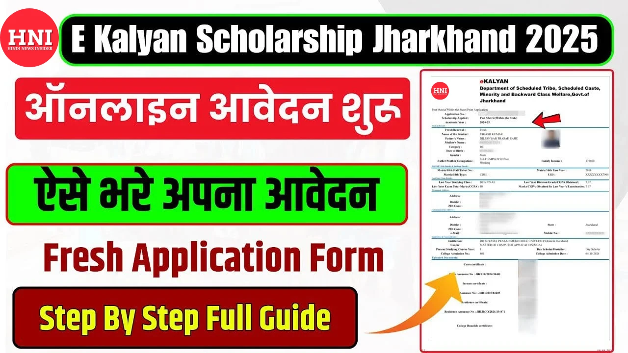 e Kalyan Jharkhand Scholarship 2024-25: Apply Now to Get ₹25,000 Scholarship