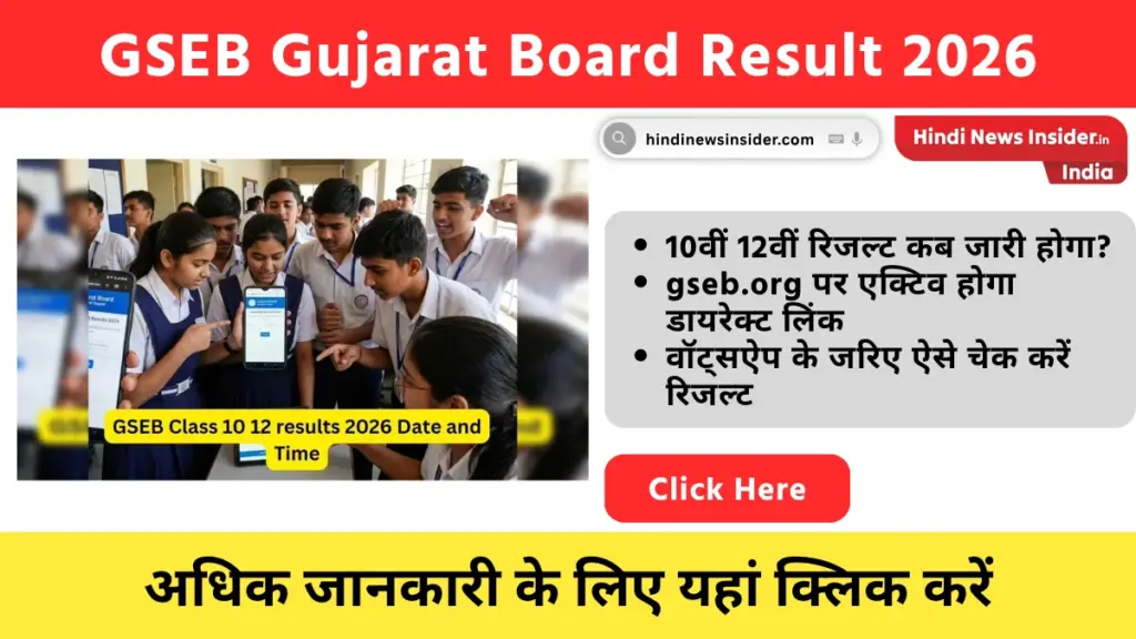 GSEB Gujarat Board Result 2026 hindinewsinsider com hindinewsinsider .in hindinewsinsider hindinewsinsider.in